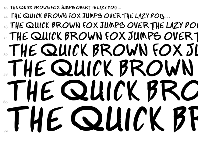 Fighting Wordz font waterfall